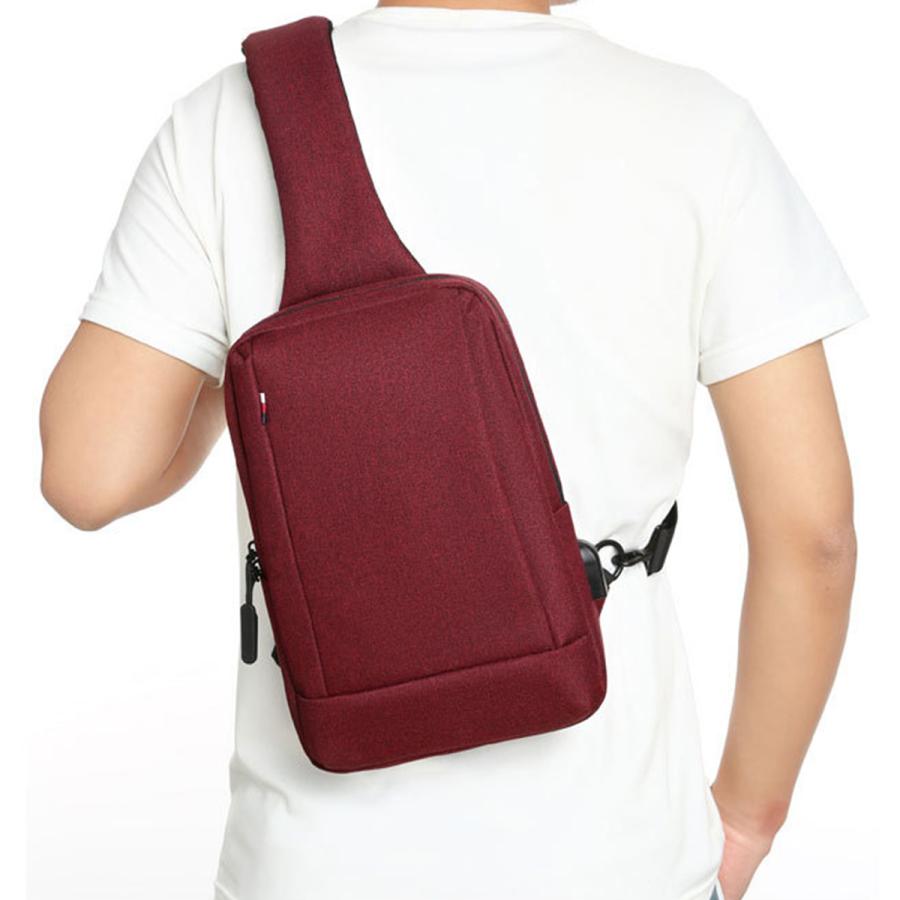 ボディバッグ ショルダーバッグ メンズ レディース 大きめ 大容量 おしゃれ 撥水 USB充電ポート付き 強靭な生地 |  | 21