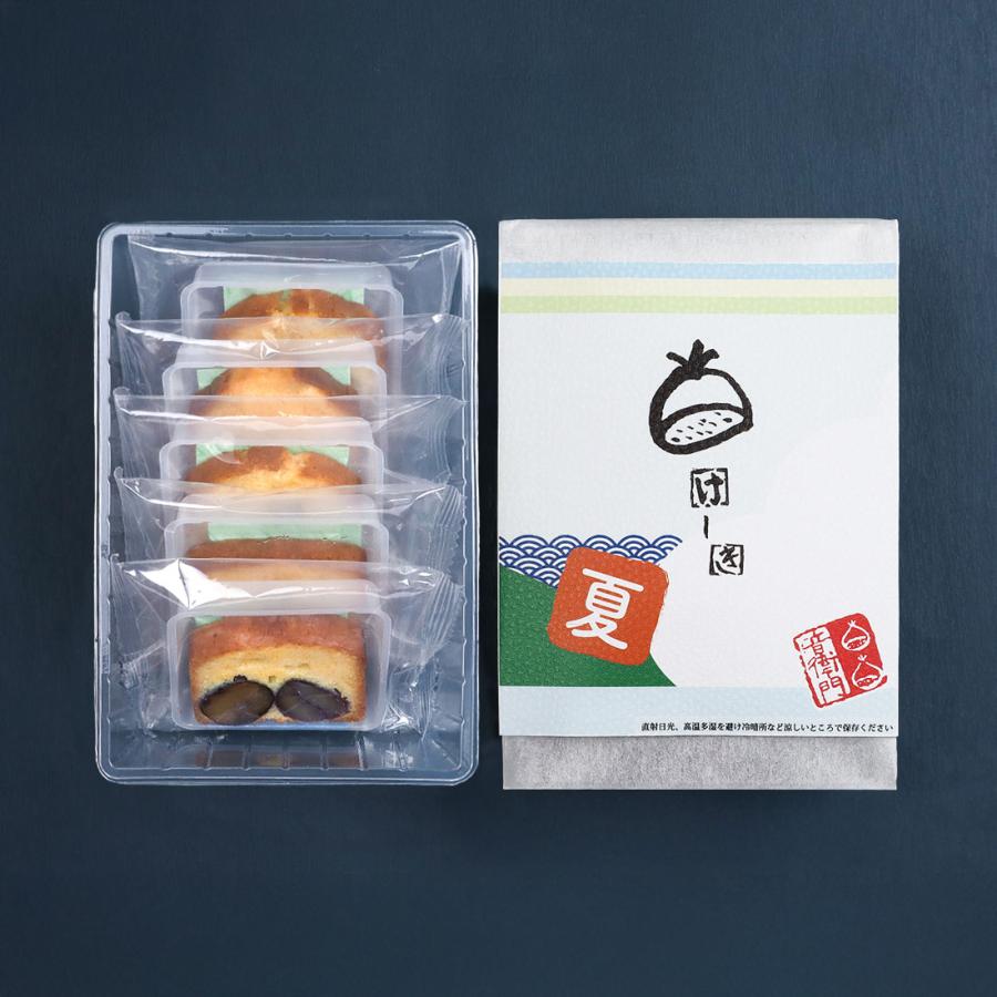 足立音衛門 季節限定 5個入 カットケーキ 夏の栗のケーキ カット