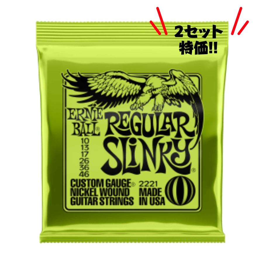 ERNIE BALL（アーニーボール） エレキギター弦 2セット エレキギター弦