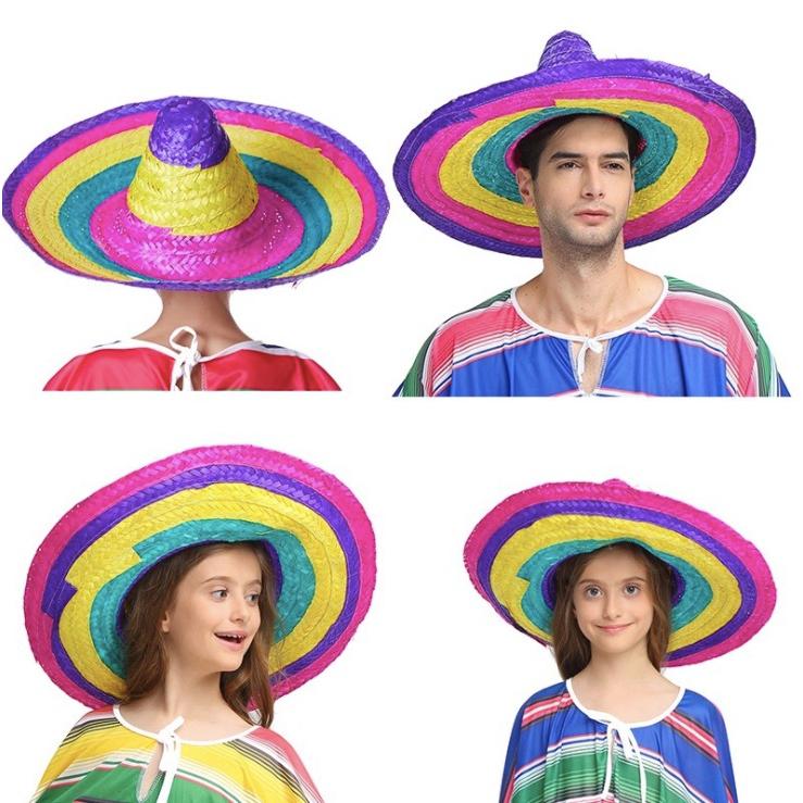 メキシカンハット2個セット カラーソンブレロ ハロウィン用品 