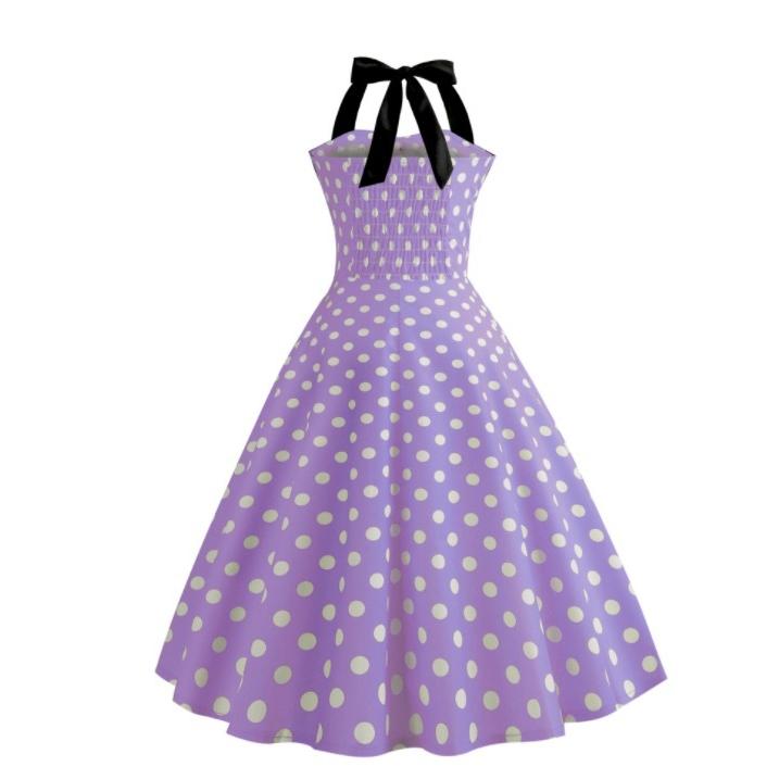 レディースパーティードレス ホルターネックワンピース 水玉柄レトロワンピース フレアワンピース紫色フォーマルドレス宴会礼服 50年代 S 2xl全店二点送料無料 N 妖精の尻尾 通販 Yahoo ショッピング