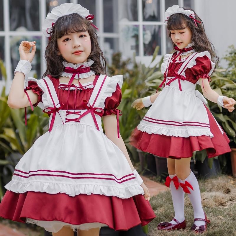 子供メイド服ロリータドレス姫様ワンピース女の子ゴスロリ キッズ ハロウィン仮装コスプレ衣装ドレスlolitaエプロン カチューシャ フルセット全店二点送料無料 N 妖精の尻尾 通販 Yahoo ショッピング