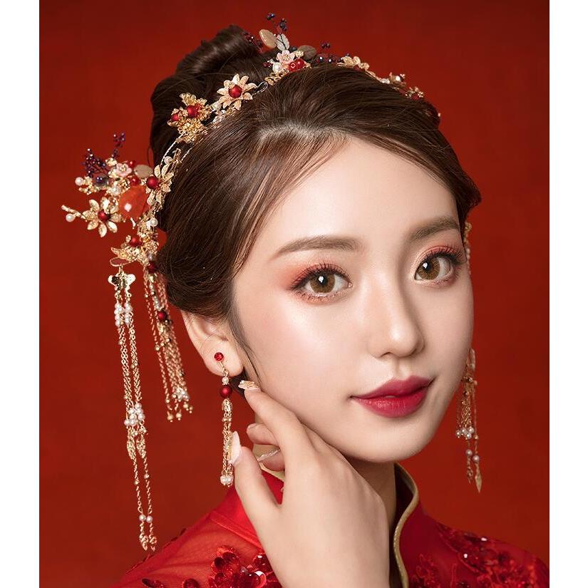 髪飾りセット中国風チャイナ漢服唐装用ヘアアクセサリー古代宮廷風ウェディング花嫁 中華コスプレ髪留め タッセルかんざし二次会イヤリング全店二点送料無料 N 妖精の尻尾 通販 Yahoo ショッピング