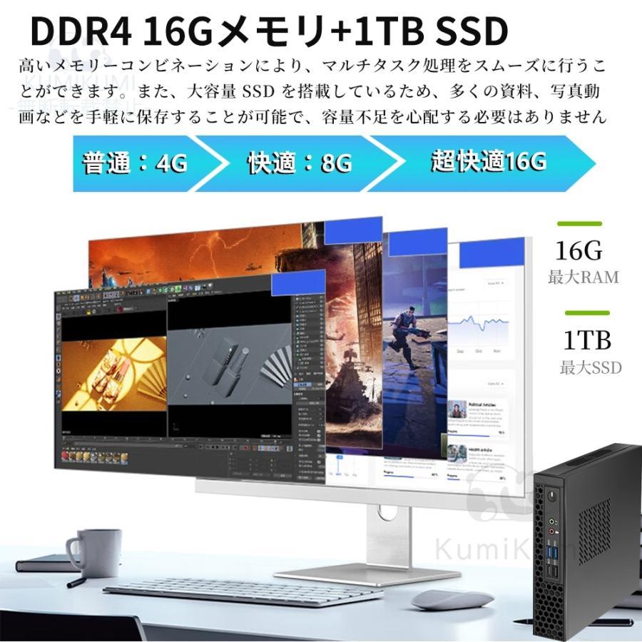 ミニPC デスクトップパソコン パソコン 新品 Office付き Windows11 4K
