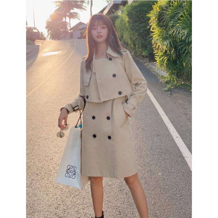 ショート丈トレンチコート ノースリーブワンピース２点セット レディース スプリングコート ライトアウター春秋 エレガント 通勤リクルート全店二点送料無料 Y2023 妖精の尻尾 通販 Yahoo ショッピング