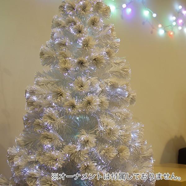 クリスマスツリー 180cm 北欧 ファイバーツリー LED ホワイトツリー おしゃれ イルミネーションライト内蔵 飾り なし