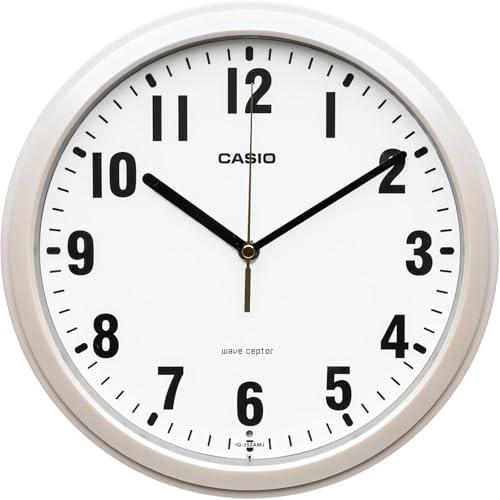 CASIO 掛け時計 ホワイト CASIO(カシオ) 掛け時計 壁掛け時計 電波時計 アナログ 小型 夜間秒針