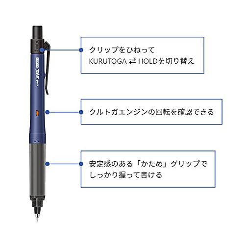 三菱鉛筆 シャープペン ユニ アルファゲル スイッチ 0.5 ネイビー M51009GG1P.9｜otogizakka｜04