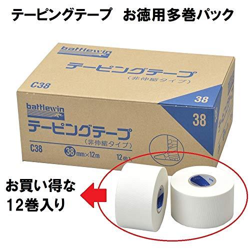 ニチバン バトルウィン テーピングテープ C38 12巻入り×4箱 ニチバン バトルウィン テーピングテープ(非伸縮) 12巻入り 38mm×12m