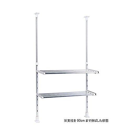 TAKUBO タクボ 水切棚シリーズ 伸縮つっぱり棚 2段 幅50~90cm TP2-90L