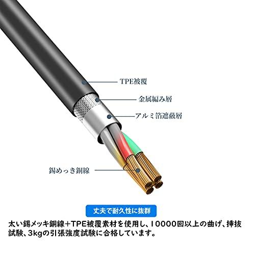 Type C Micro USB 変換ケーブル OTGケーブル 1m タイプC マイクロ タイプB 充電 データ転送コード 2.4A出力 最大4｜otogizakka｜03