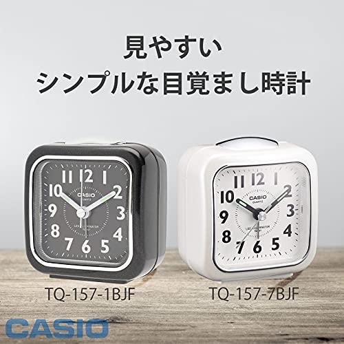 CASIO(カシオ) 目覚まし時計 置き時計 アナログ 小型 ライト ブラック
