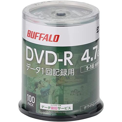 バッファロー データ用 DVD-R 1回記録用 4.7GB 100枚 スピンドル 片面 1-16倍速 ホワイトレーベル RO-DR47D-10｜otogizakka｜09