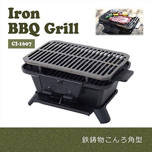 新品 ニコー 特製バーベキューコンロ 鋳物コンロ 鋳物火鉢 日本製 鉄鋳物こんろ角型 – 株式会社尾上製作所