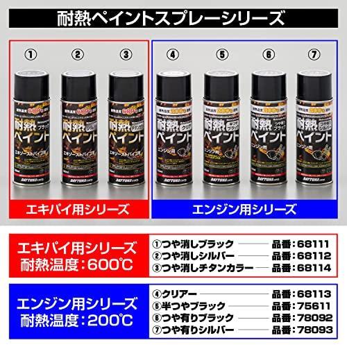 デイトナ バイク用 缶 300ml 耐熱ペイント エンジン用 耐熱温度200℃ つやありブラック 78092｜otogizakka｜06