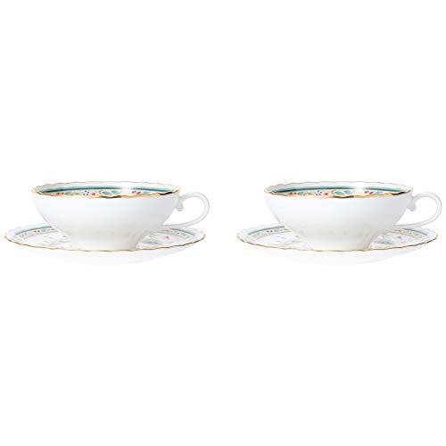 Noritake ノリタケ ティー カップ & ソーサー ( ペアセット ) 180cc 花