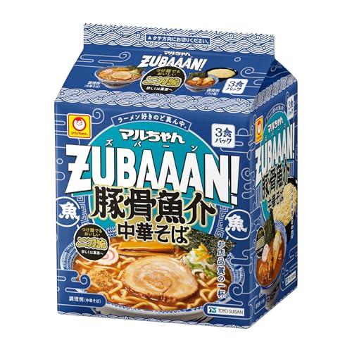 東洋水産 マルちゃんZUBAAAN！ 豚骨魚介中華そば 3食パック x