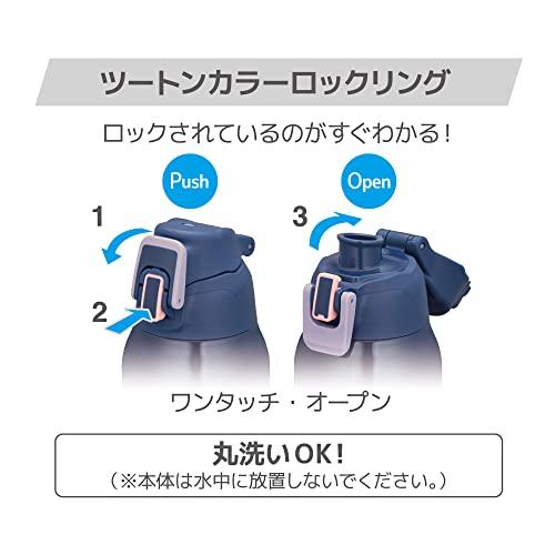サーモス 吸い筒 無意味さ断熱運動競技瓶 0.8L ネイビーピーチ 保冷専用 FHT-802F NVPC