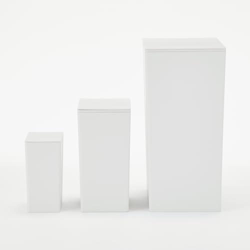 無印良品 ポリプロピレンごみ箱・角型・袋止め付/大(約11L) ライト