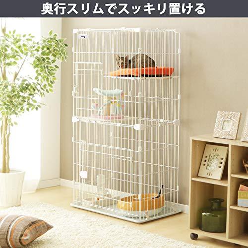 キャットケージ 2段棚付き ホワイト未使用品 ブランド] Wag スリム キャットケージ 2段 ホワイト : 雑貨屋