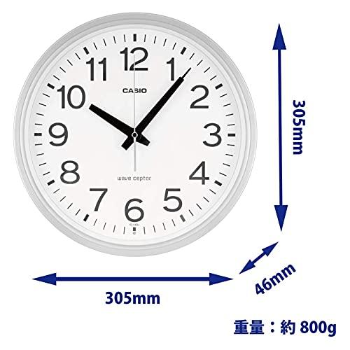 CASIO(カシオ) 掛け時計 壁掛け時計 電波時計 シルバー アナログ 夜間