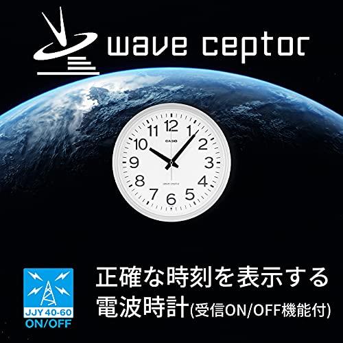 CASIO(カシオ) 掛け時計 壁掛け時計 電波時計 シルバー アナログ 夜間