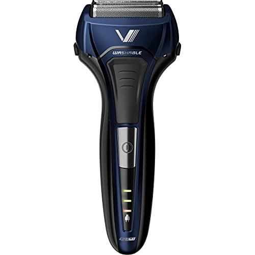 【新品】イズミ 電気シェーバー ソリッドシリーズ 4枚刃 往復式 本体丸洗い ブルー (替刃 + 1個付) 往復式4枚刃シェーバー ソリッドモデル ブルー IZF-V543W-A [4枚刃