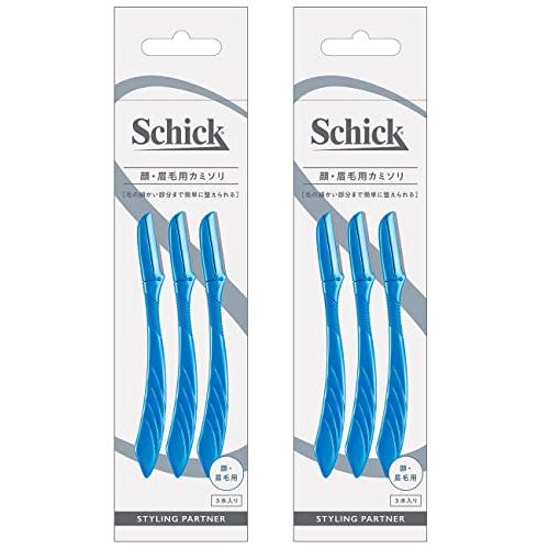 【まとめ買い】Schick(シック) 顔・眉毛用 カミソリ(3本入) ×2個 メンズ Lディスポ の商品画像