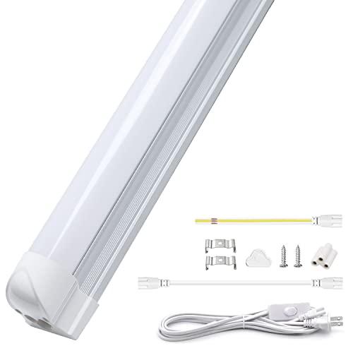 器具一体式led蛍光灯 20W形 直管 9.5W省エネ T8直感型 昼光色 高輝度