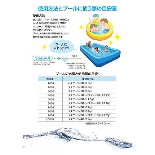 ジアラスターEX 次亜塩素酸水生成パウダー 120ｇ 計量スプーン2本付 日本製（濃度30ppm 2500L ・100ppm 750L・200p｜otogizakka｜05