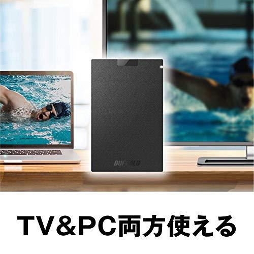 BUFFALO TV録画・取付可能 外付ポータブルSSD 480GB SSD-PGT480U3-BA