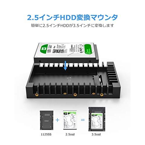 ORICO 2.5 → 3.5変換 2.5インチ HDD/SSD 変換マウンタ SATAインターフェース内蔵 HDDケース 3.5インチ 変換ブ｜otogizakka｜02