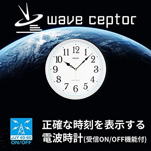 CASIO(カシオ) 掛け時計 壁掛け時計 電波時計 シルバー アナログ 夜間