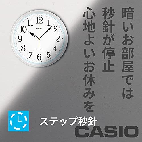 CASIO(カシオ) 掛け時計 壁掛け時計 電波時計 シルバー アナログ 夜間