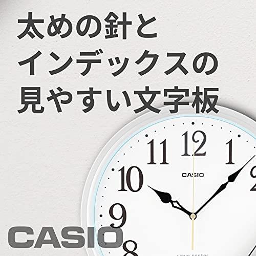 CASIO(カシオ) 掛け時計 壁掛け時計 電波時計 シルバー アナログ 夜間