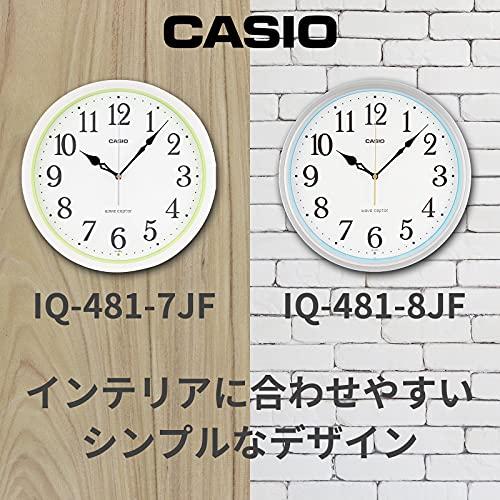CASIO(カシオ) 掛け時計 壁掛け時計 電波時計 シルバー アナログ 夜間