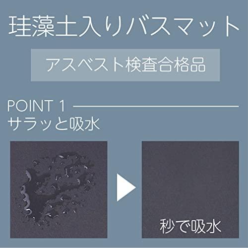 ファイン SOFTNA 珪藻土入りバスマット割れない 軽い 冷たくない 滑りにくい 年中使える やわらかい ソフト レギュラー グレー ...