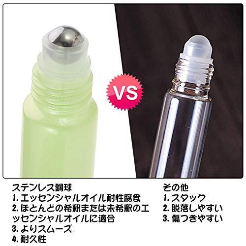 Yorkereynom ロールオンボトル 6本セット 10ml アロマ保存容器 ガラス容器 遮光 ミニボトル アトマイザー 香水 アロマ 見分け｜otogizakka｜04