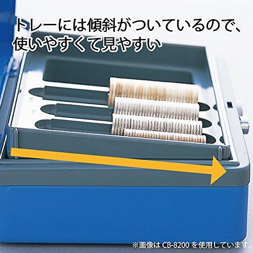 カール事務器 手提げ金庫 小型 キャッシュボックス A6 ブルー CB-8200