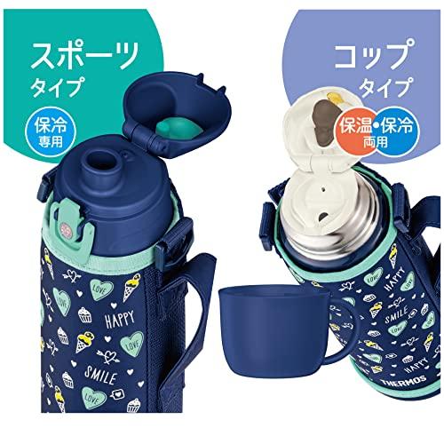 サーモス 水筒 真空断熱2ウェイボトル 1L/1.03L ネイビーグリーン FJJ