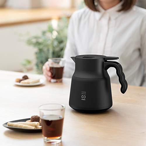 HARIO(ハリオ) Ｖ60 保温ステンレスサーバー PLUS 800 保存可能容量800ml ブラック VHSN-80-Bの画像