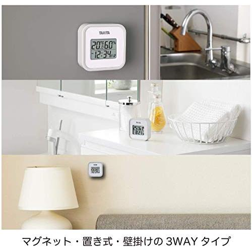 タニタ(Tanita) 温湿度計 デジタル グレー TT-558 GY 壁掛け 時計付き 卓上 マグネット w17b8b5 デジタル温湿度計 TT-558 | タニタオンラインショップ