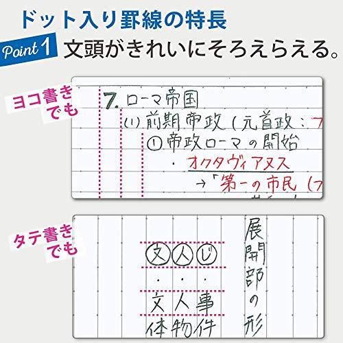 コクヨ ノート キャンパスノート B5 ドット入り A罫 5色6冊パック AMノ-3CATNX6｜otogizakka｜04