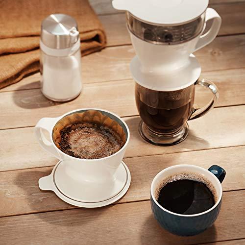 OXO コーヒー ドリッパー 湯量自動でドリップスピード調整 オートドリップ コーヒーメーカー 1~2杯 360ml ホワイト｜otogizakka｜07
