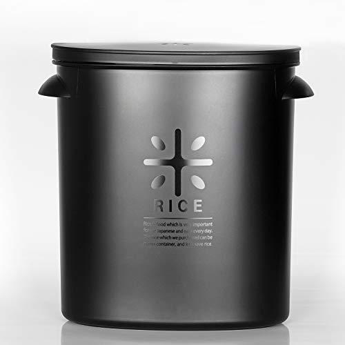 BLKP】 パール金属 日本製 米びつ 5kg用 限定 オール ブラック 袋の