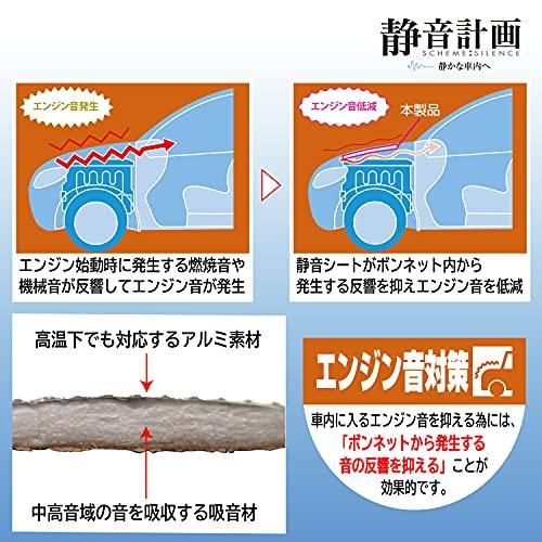 エーモン(amon) 静音計画 エンジンルーム静音シート 約720×1200mm 厚さ