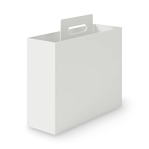 無印良品 ポリプロピレン持ち手付きファイルボックス・スタンダードタイプ・ホワイトグレー 約幅10×奥行32×高さ28.5cm 38699019 の商品画像