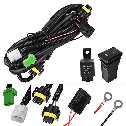 HUIQIAODS H8/H11/H16 LED対応 汎用 スイッチ付 後付フォグランプ用