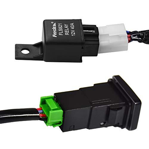 HUIQIAODS H8/H11/H16 LED対応 汎用 スイッチ付 後付フォグランプ用