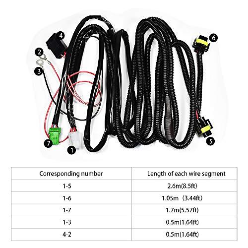 HUIQIAODS H8/H11/H16 LED対応 汎用 スイッチ付 後付フォグランプ用